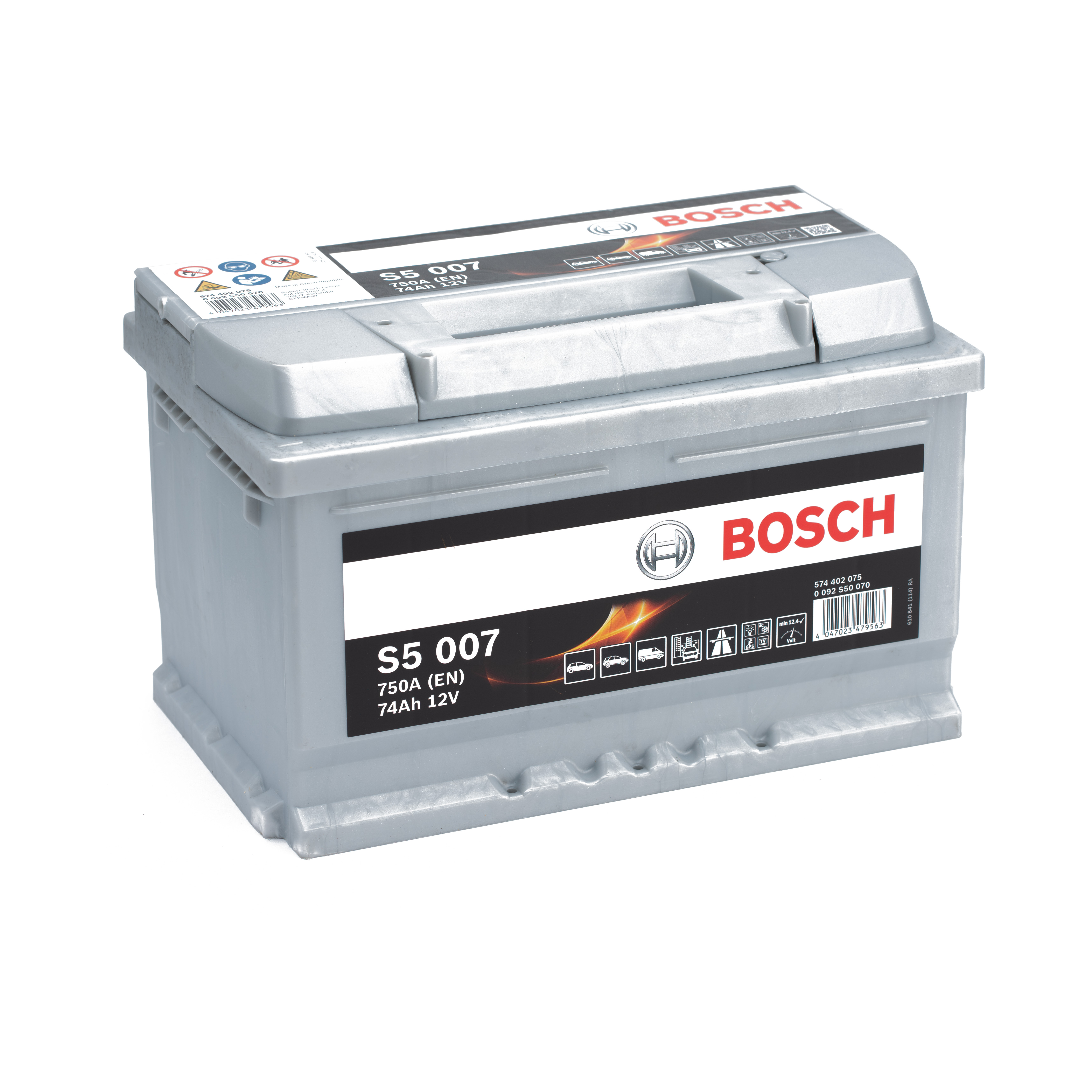 Bosch S5 007 74Ah Autobatterie 574 402 075
