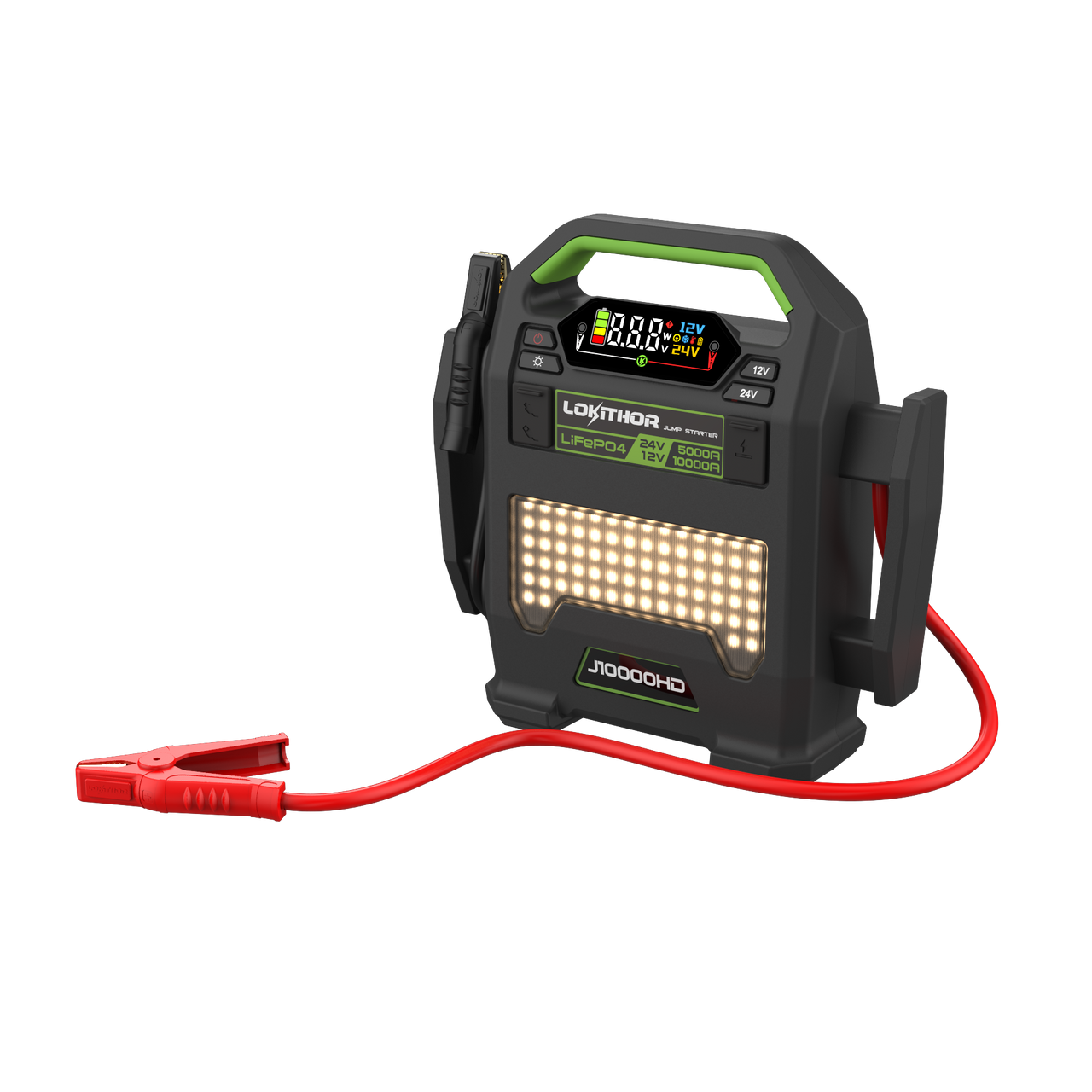 Lokithor J10000HD LiFePO₄ 12V/24V 256Wh 10000A Jump Starter Starthilfe – Bild 3