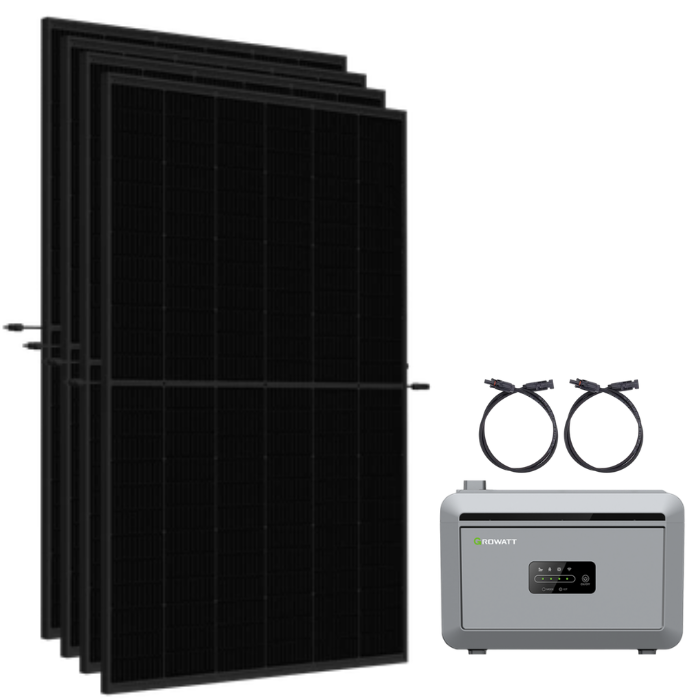 Balkonkraftwerk Set 1820Wp mit Growatt 2kWh LiFePO4 Speicher