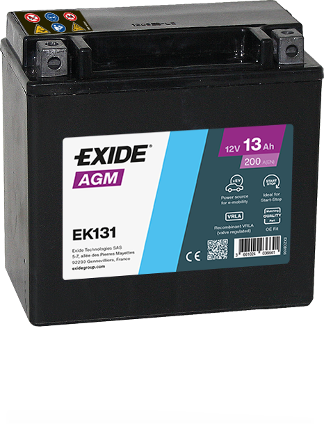 Exide Start-Stop Auxiliary EK131 13Ah AGM Stützbatterie