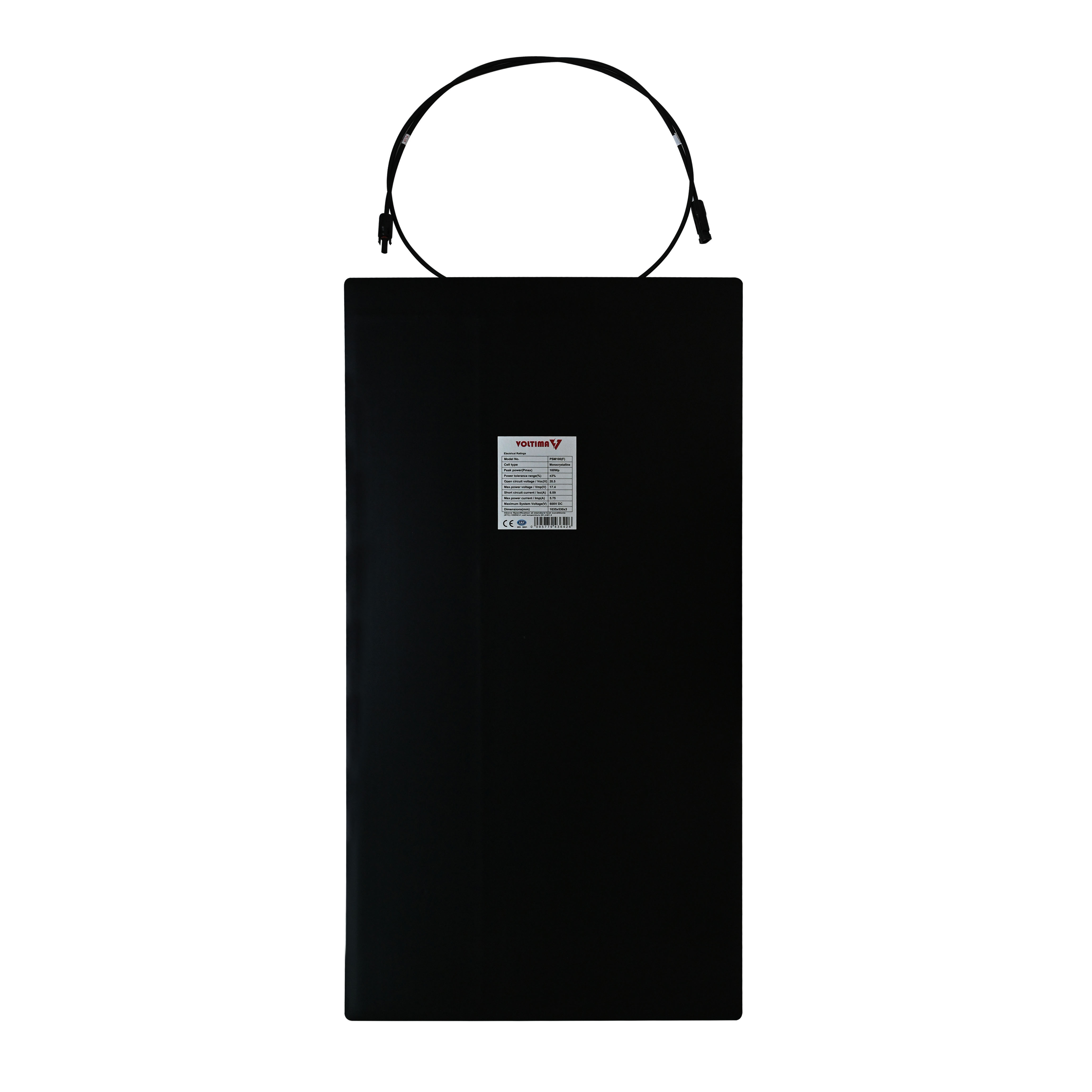VOLTIMA Prima PSM100(F) Flexible Solarmodul 100 Watt Monokristallin – Bild 4