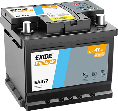 Exide EA472 Premium Carbon Boost 47Ah Autobatterie 552 401 052