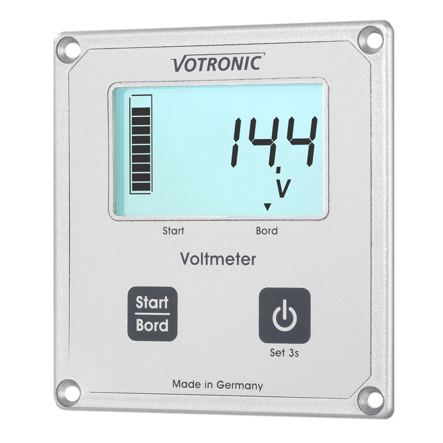 Votronic LCD-Voltmeter S für SR u. MPP Laderegler