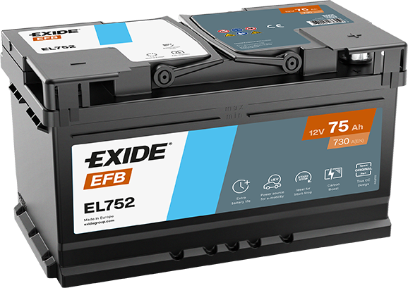 Exide EL752 EFB Autobatterie 75Ah 575 500 073