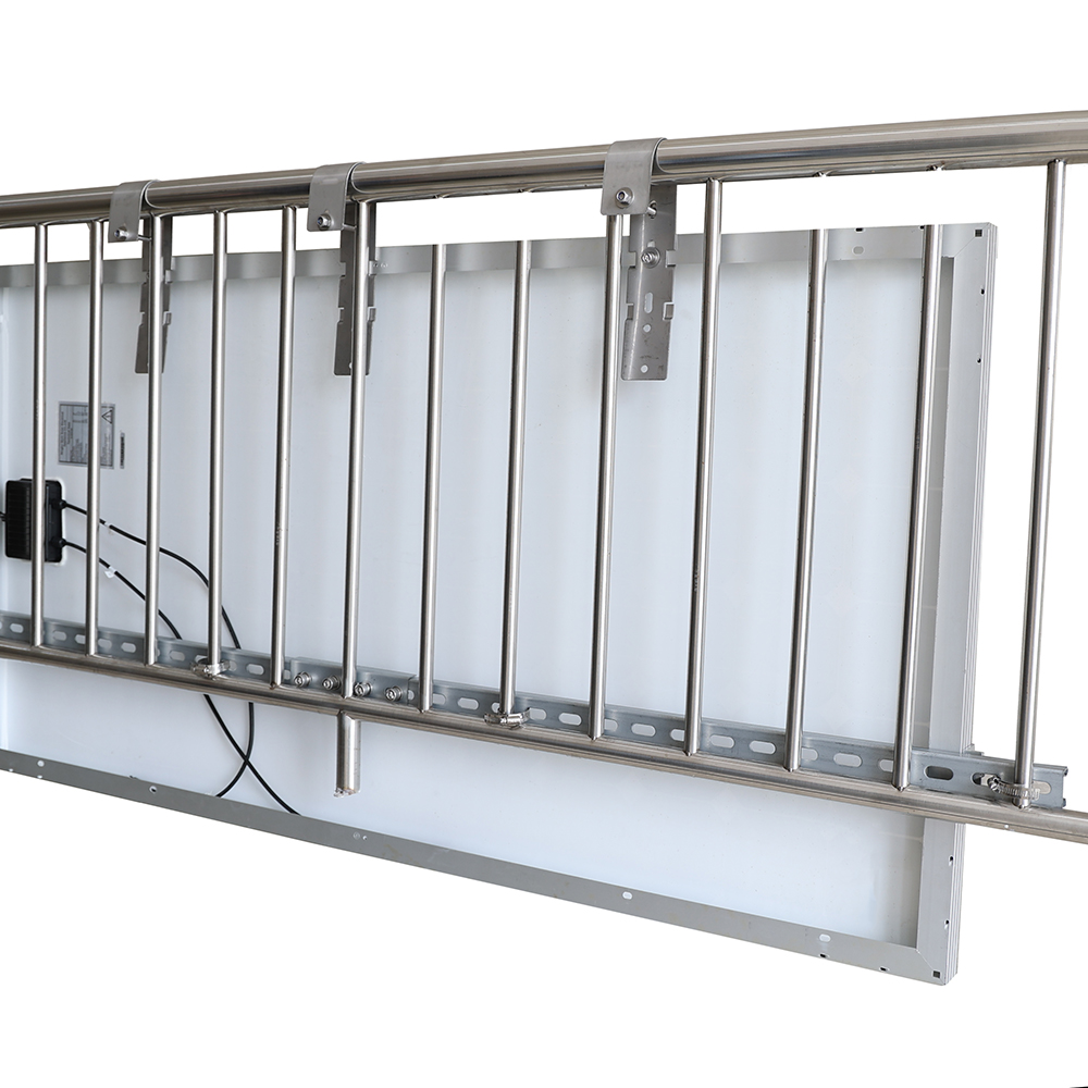Solarmodul Halter für Balkongeländer Rahmenhöhe 30-35mm 1800mm Modullänge – Bild 3