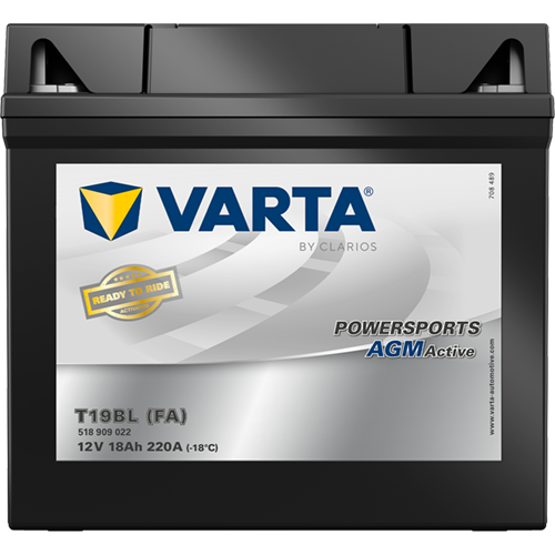 VARTA Powersports AGM ACTIVE YT19BL-BS 18Ah Motorradbatterie 12V (G19) (518909022) – Bild 3