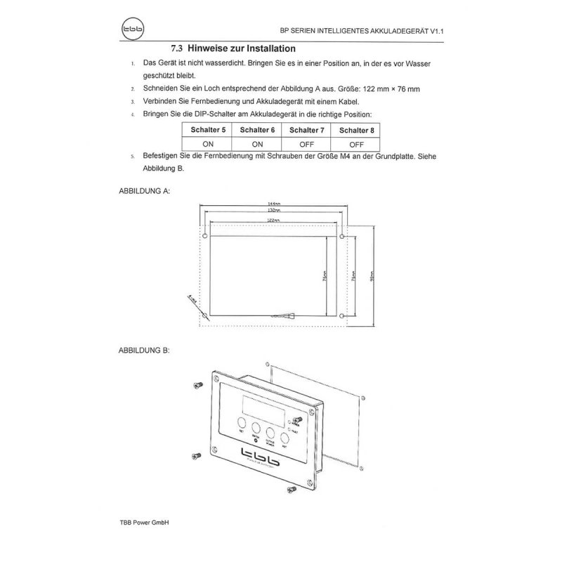 TBB Trident LCD Batterie-Computer inkl. 3 m Kabel