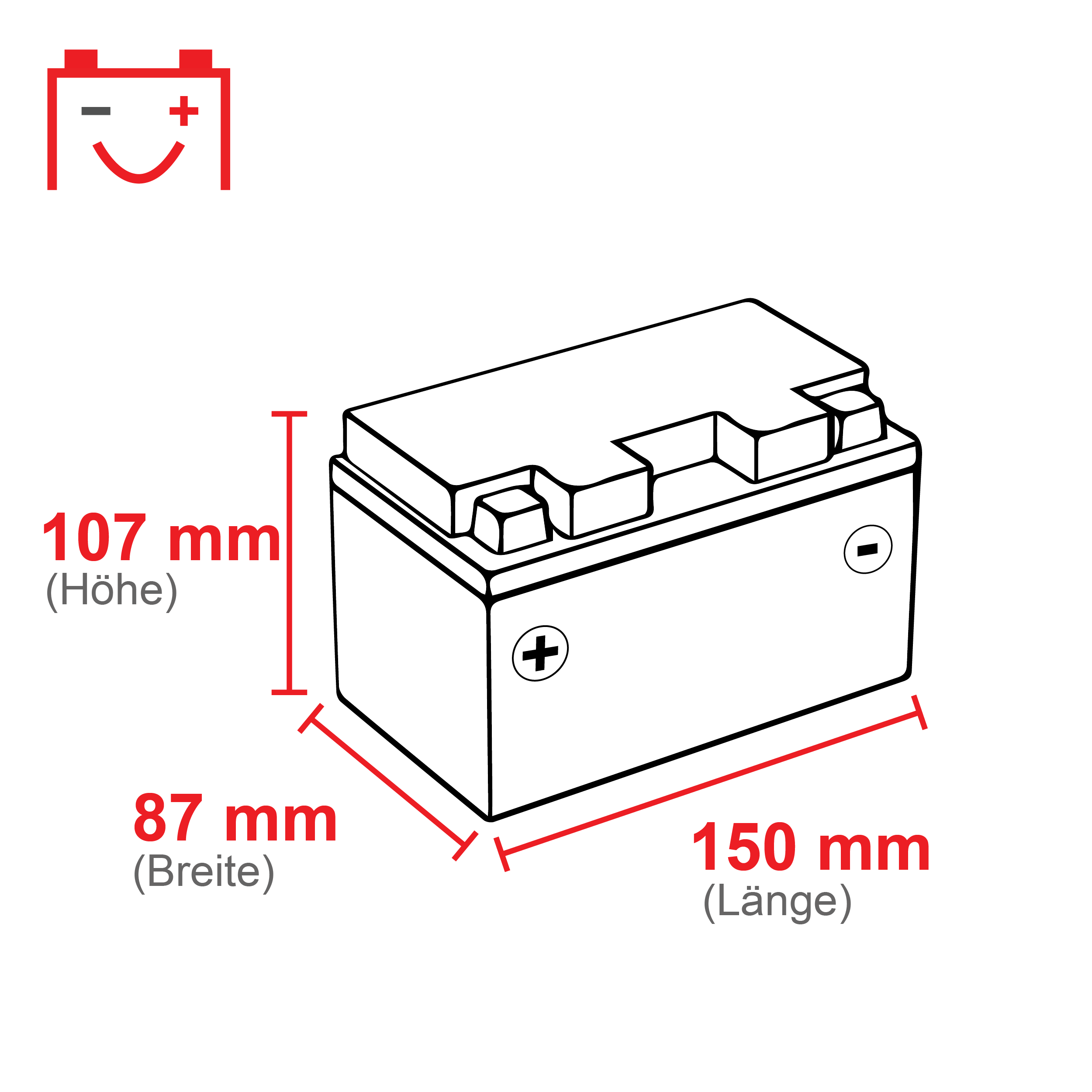 Intact SLA12-9-BS Bike-Power SLA 8Ah Motorradbatterie (DIN 50812) – Bild 2
