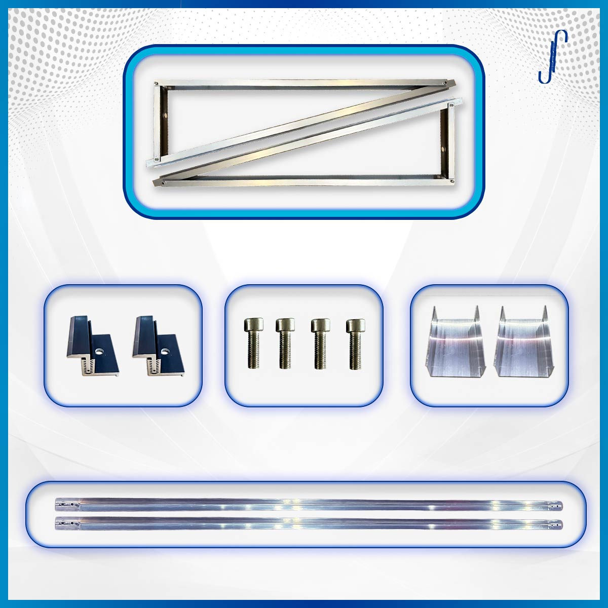 Solar Hook Montagepaket Flachdach Ost-West Premium-System - für 2 Module – Bild 4