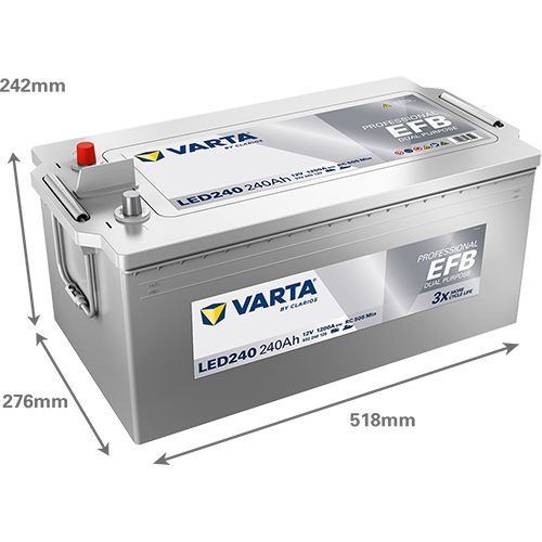 Varta LED240 Professional EFB 240AH Batterie – Bild 3