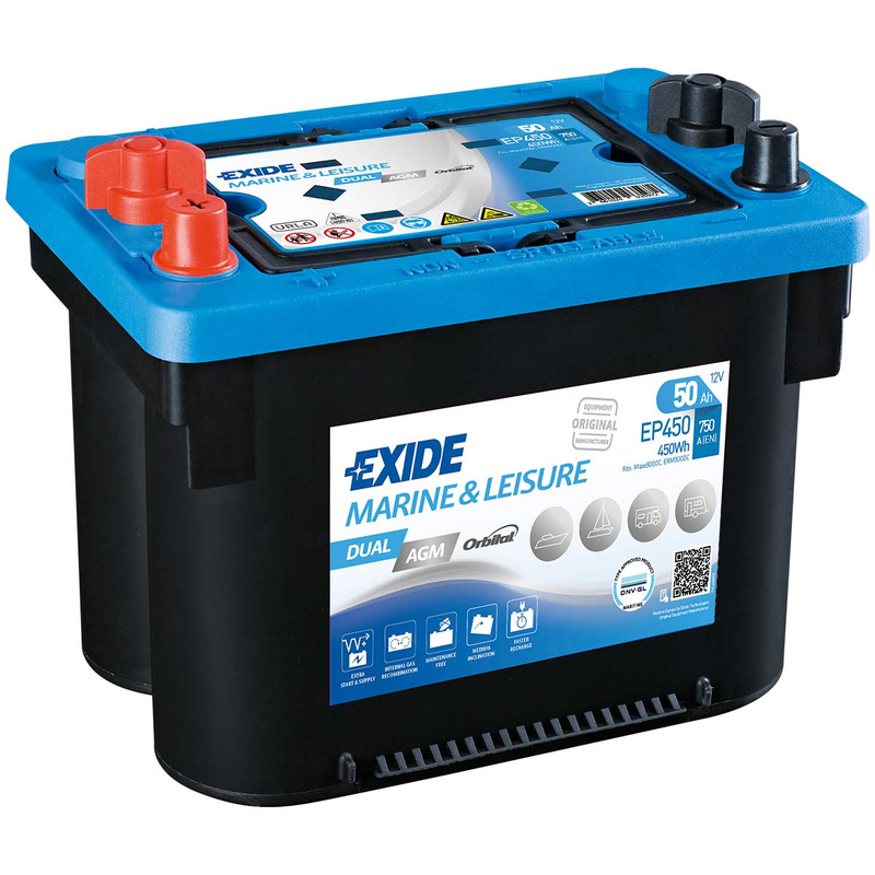 Exide-EP450-Dual-AGM-50Ah-Batterie