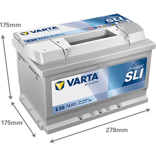 Varta E38 Dynamic SLI 574 402 075 Autobatterie 74Ah (Silver Dynamic) – Bild 3