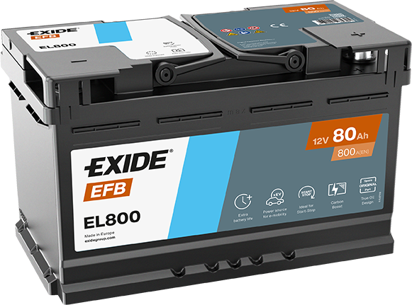 Exide EL800 EFB Autobatterie 80Ah 580 500 080