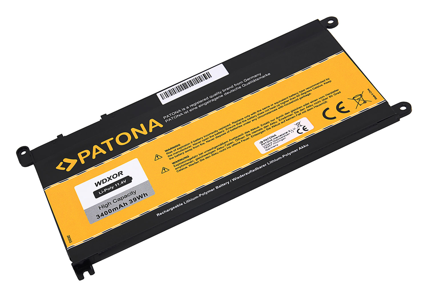 PATONA Battery f. Dell Inspiron Serie 13 14 15 17 Latitude Serie 11 WDXOR T2JX4 – Bild 2