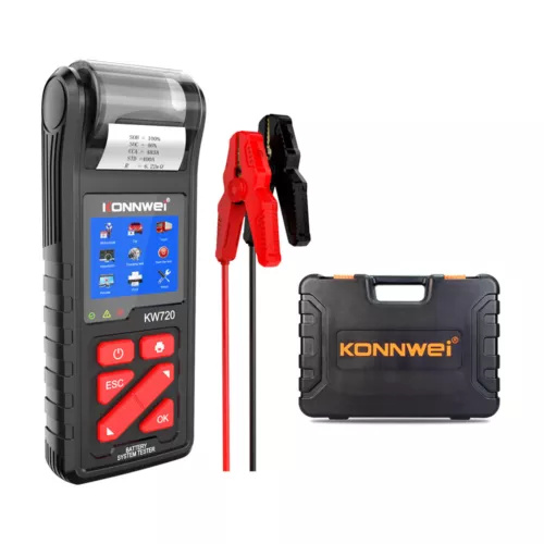 KONNWEI Batterietester KW720 für 6V/12V/24V mit integriertem Drucker – Bild 4