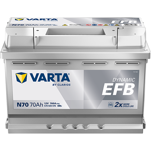 Varta N70 Dynamic EFB 570 500 076 Autobatterie 70Ah (Blue Dynamic)