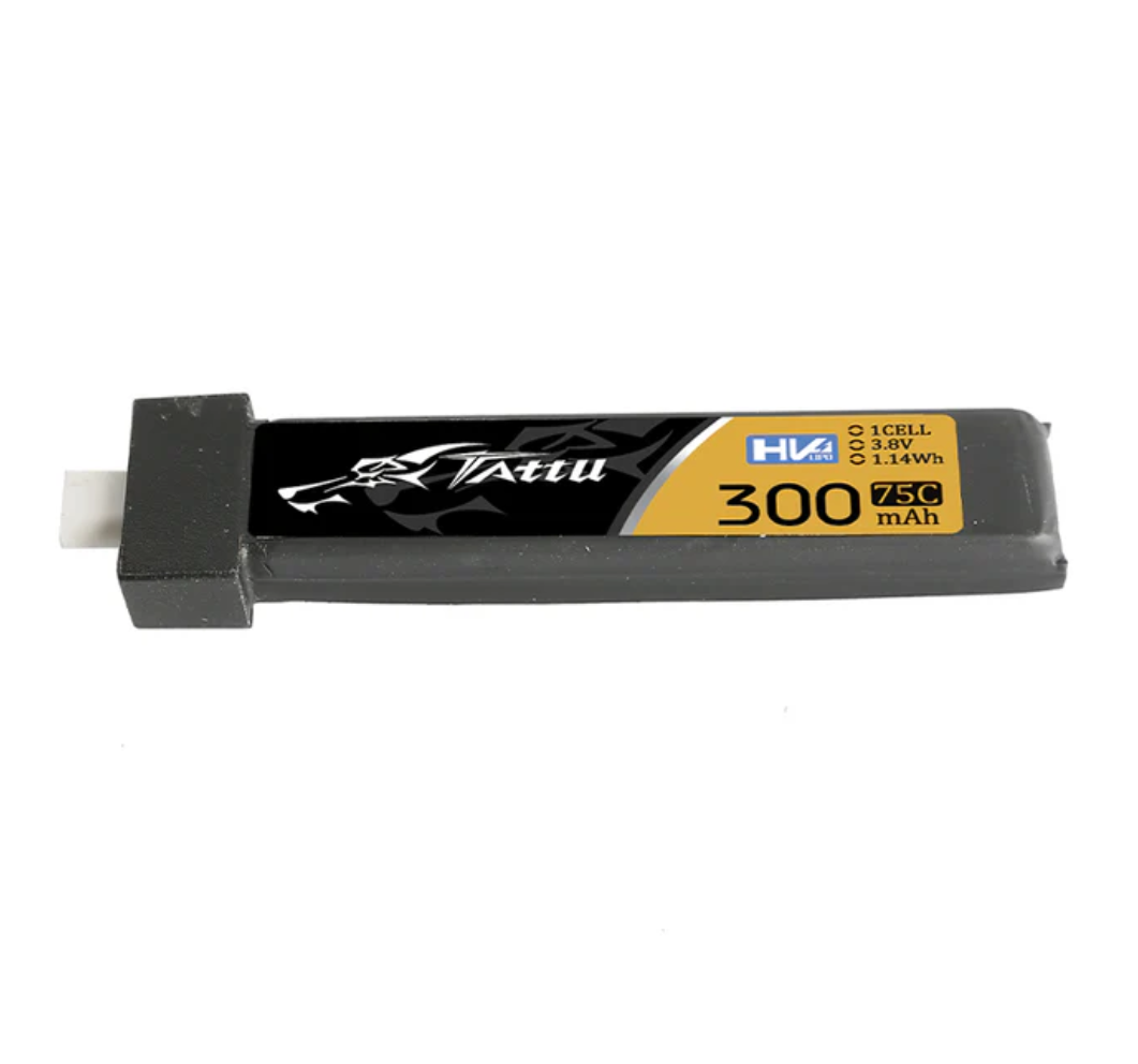 Tattu 300 mAh 3,8 V 75 C 1S1P HV Lipo-Akkupack mit BT 2.0-Stecker (5 Stück) für Beta Meteor65/Meteor – Bild 3