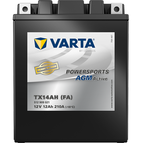 VARTA Powersports AGM ACTIVE YTX14AH-BS 12Ah Motorradbatterie 12V (512909021) – Bild 3