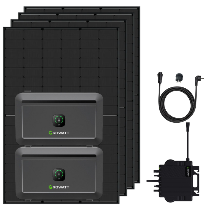 Growatt 1780Wp Balkonkraftwerk Set mit 4096Wh LiFePO4 Speicher