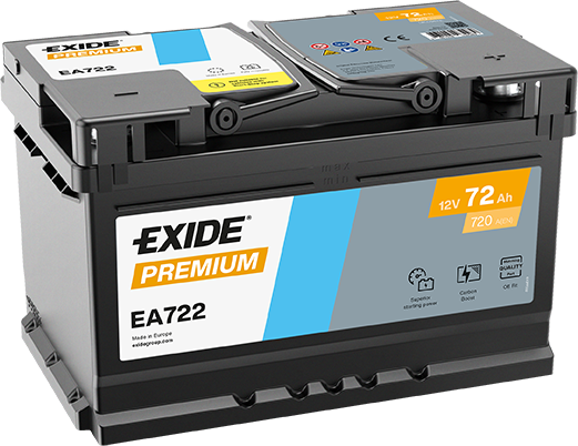 Exide EA722 Premium Carbon Boost 72Ah Autobatterie 574 402 075