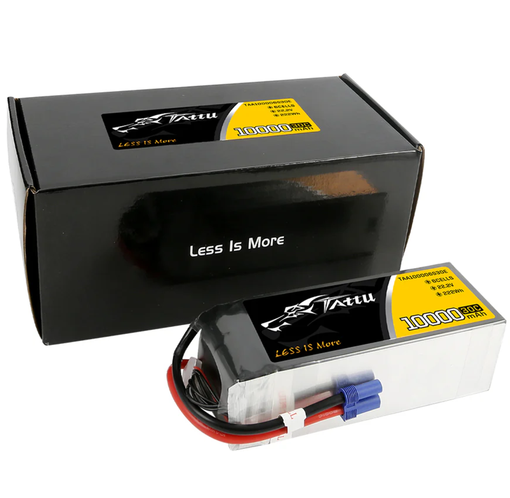 Tattu 10000mah 22.2V  30C 6S1P Lipo Batterie mit EC5 Stecker TAA100006S30E – Bild 3