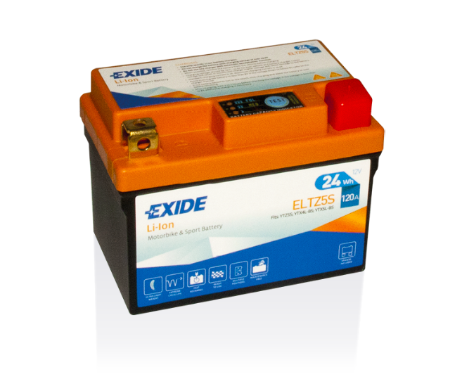 Exide Li-Ion ELTZ5S YTZ5S Motorradbatterie 2Ah (DIN 50314)