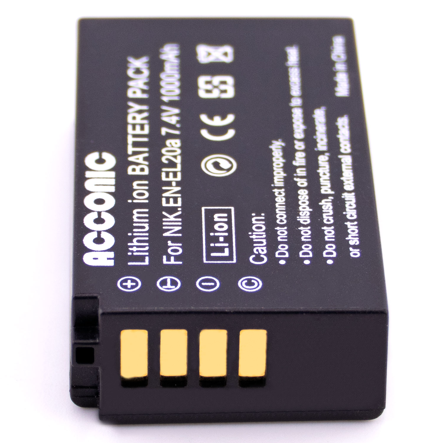 Acconic Photon Series EN-EL20a Ersatz Akku für  Nikon EN-EL20 EN-EL20a Blackmagic Pocket – Bild 4