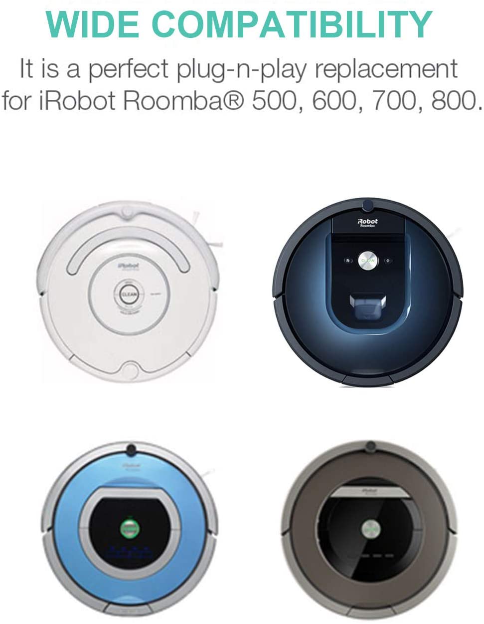 Acconic Akku 5200mAh f. Roomba iRobot 660 665 670 671 675 696 681 790 866 886 896 Scooba 450 – Bild 4