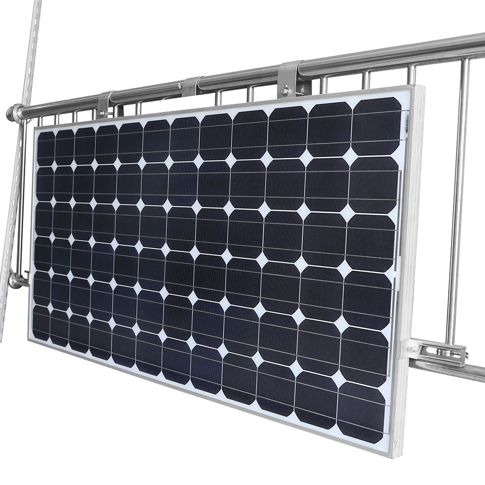 Solarmodul Halter für Balkongeländer Rahmenhöhe 30-35mm 1800mm Modullänge – Bild 2