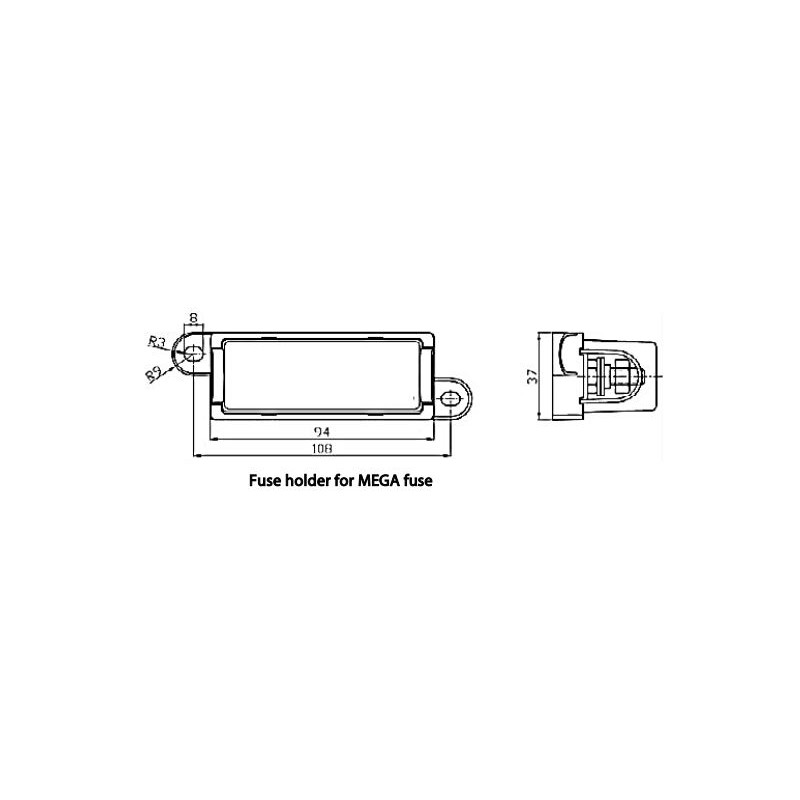Victron MEGA-Sicherungshalter – 1-fach Halter max. 500A – Bild 2