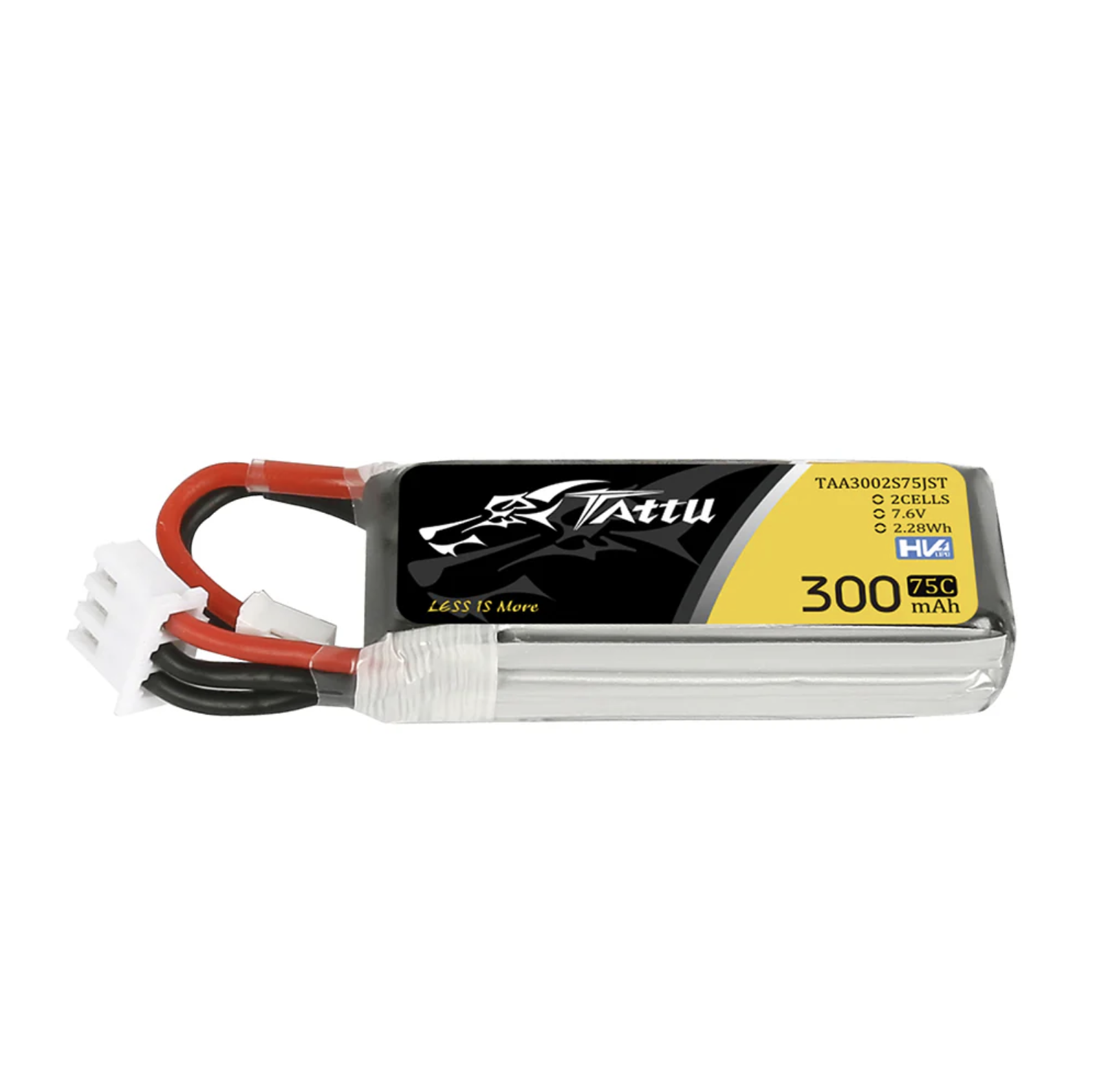 Tattu 300mAh 7.6V 75C  2S Lipo Batterie mit JST-PHR Stecker TAA3002S75JST
