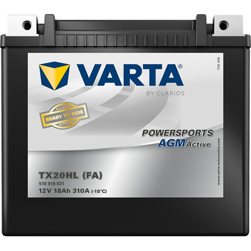 VARTA Powersports AGM ACTIVE YTX20HL-BS 18Ah Motorradbatterie 12V (518919031) – Bild 3