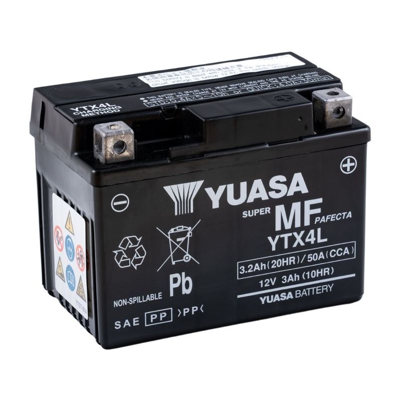 Yuasa YTX4L AGM 3Ah Motorradbatterie (DIN 50314)
