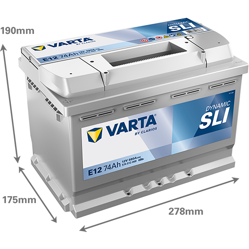 Varta E12 Dynamic SLI 574 013 068 Autobatterie 74Ah (Blue Dynamic) – Bild 3