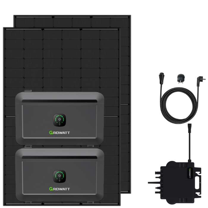 Growatt 890Wp Balkonkraftwerk Set mit 4096Wh LiFePO4 Speicher