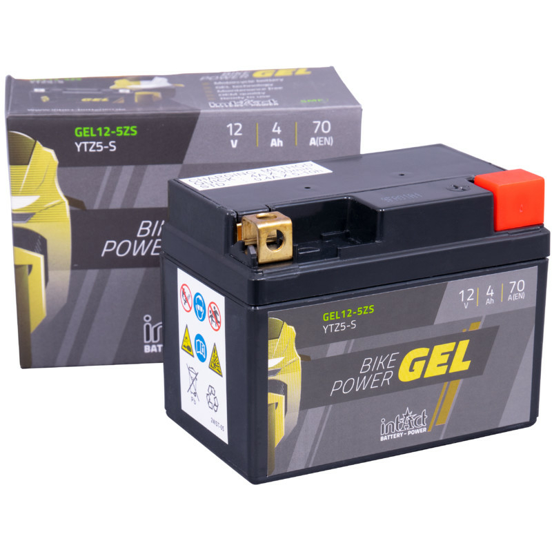 Intact GEL12-5ZS Bike-Power GEL 4Ah Motorradbatterie (DIN 50314) YTZ5S, YTX4L-BS – Bild 2