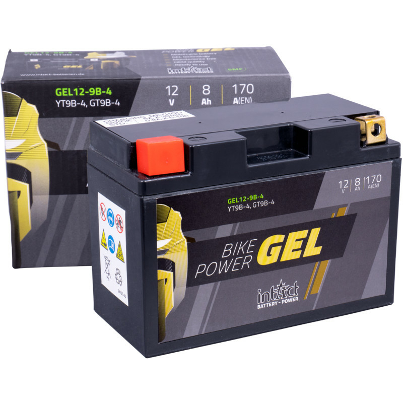 Intact GEL12-9B-4 Bike-Power GEL 8Ah Motorradbatterie (DIN 50801) YT9B-BS, YT9B-4 – Bild 2