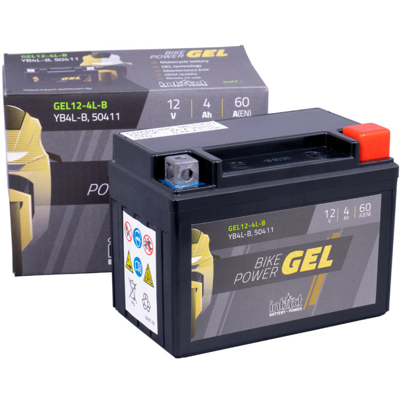 Intact GEL12-4L-B Bike-Power GEL 4Ah Rollerbatterie (DIN 50411) YB4L-B – Bild 2