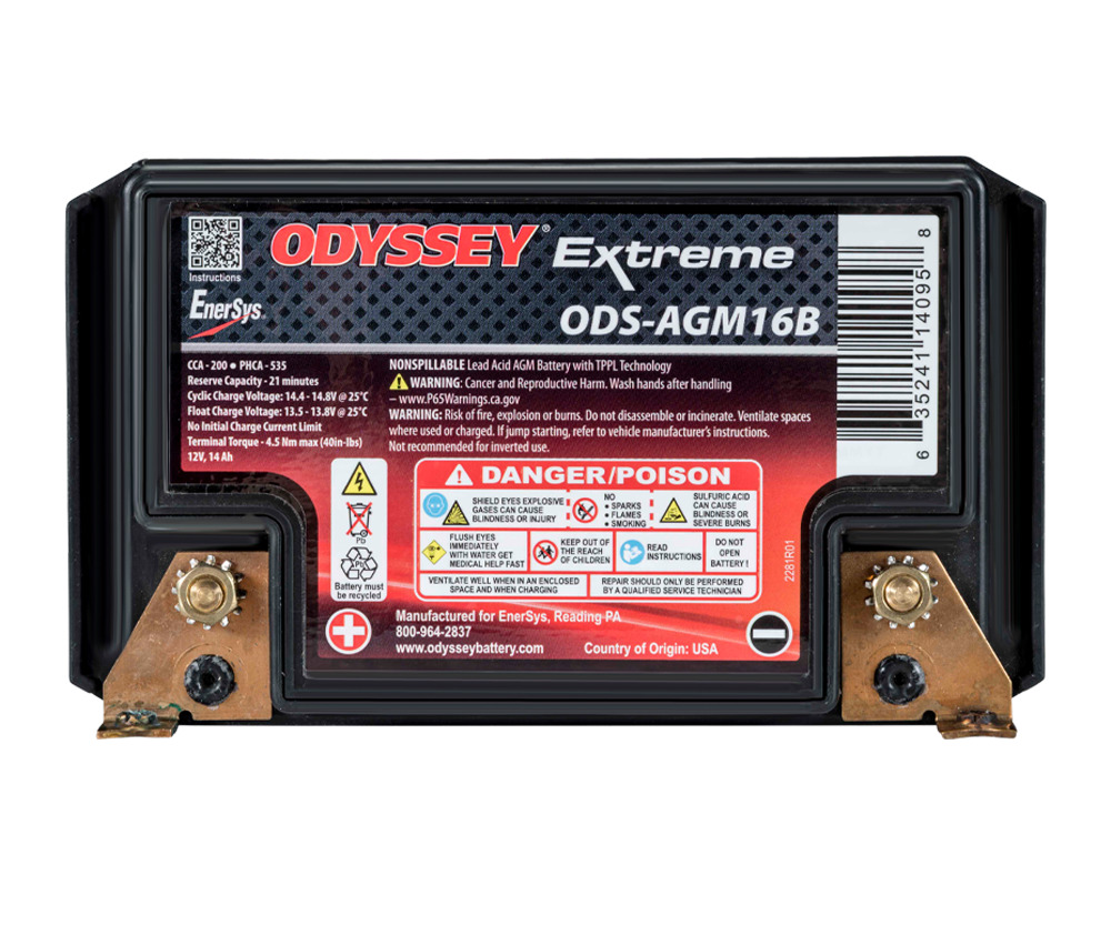 EnerSys ODS-AGM16B (PC535) Odyssey 14Ah Motorradbatterie – Bild 2