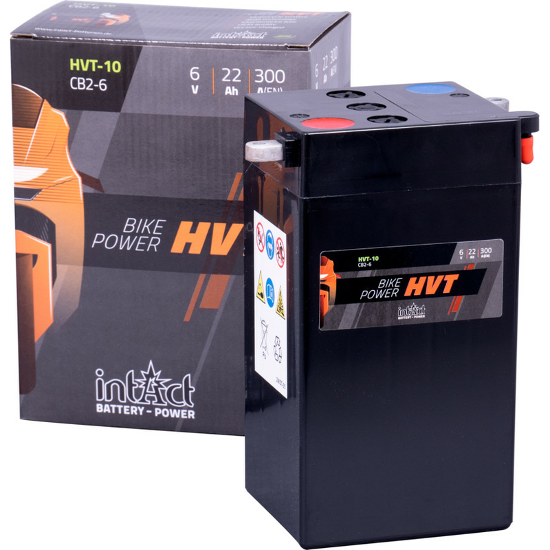 Intact HVT-10 Bike-Power HVT 22Ah Motorradbatterie 6V (DIN 02214) YB2-6 – Bild 2