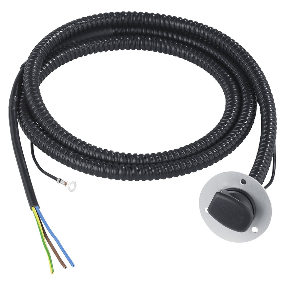Votronic Einbaukabel 230V Flanschstecker Calix komplett für Fahrzeugeinbau