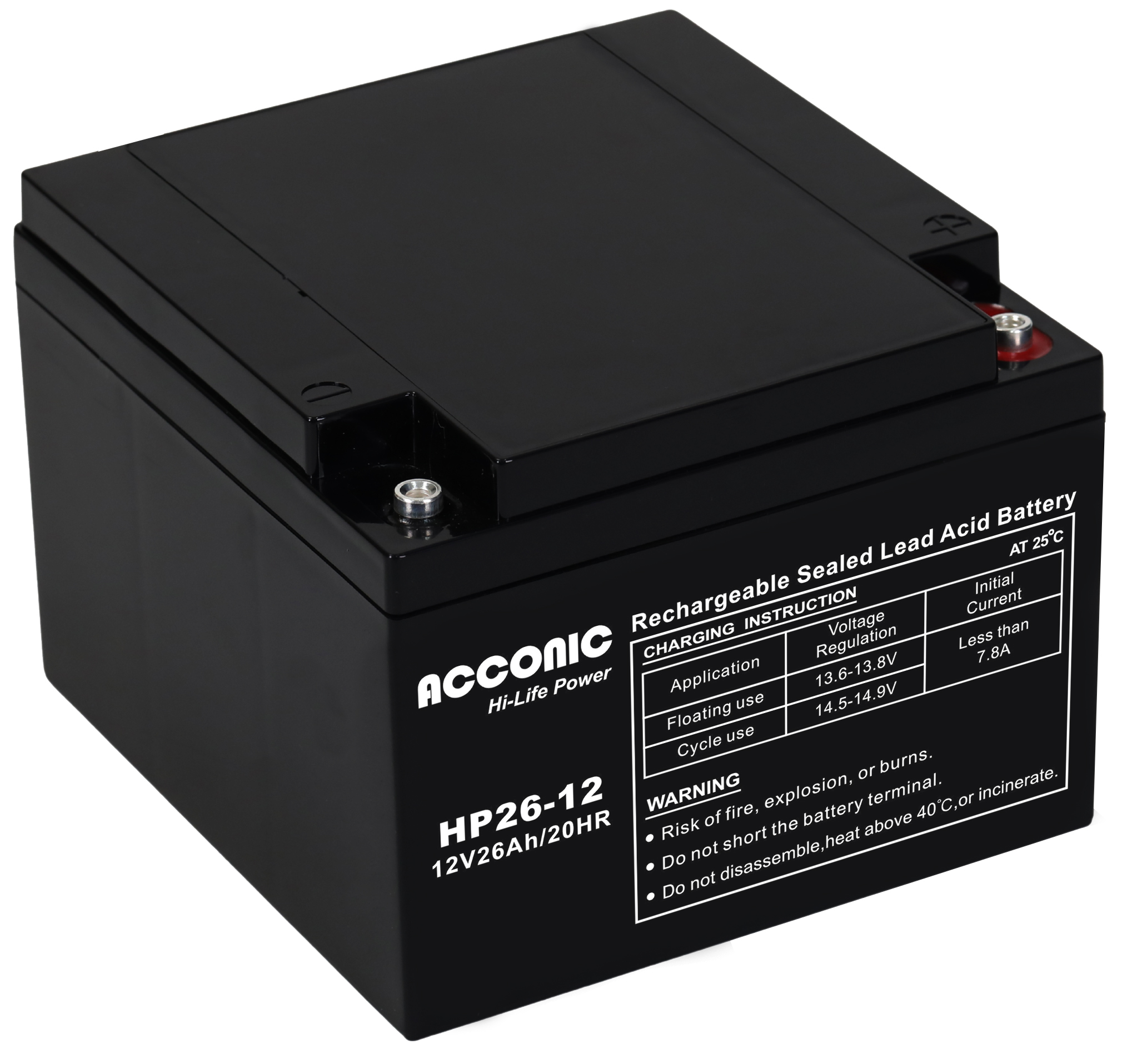 Acconic HP26-12 Hi-Life Power AGM 12V 26Ah Bleiakku