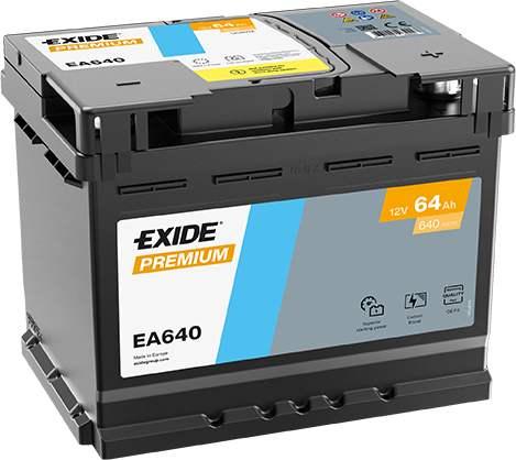 Exide EA640 Premium Carbon Boost 64Ah Autobatterie 563 400 061
