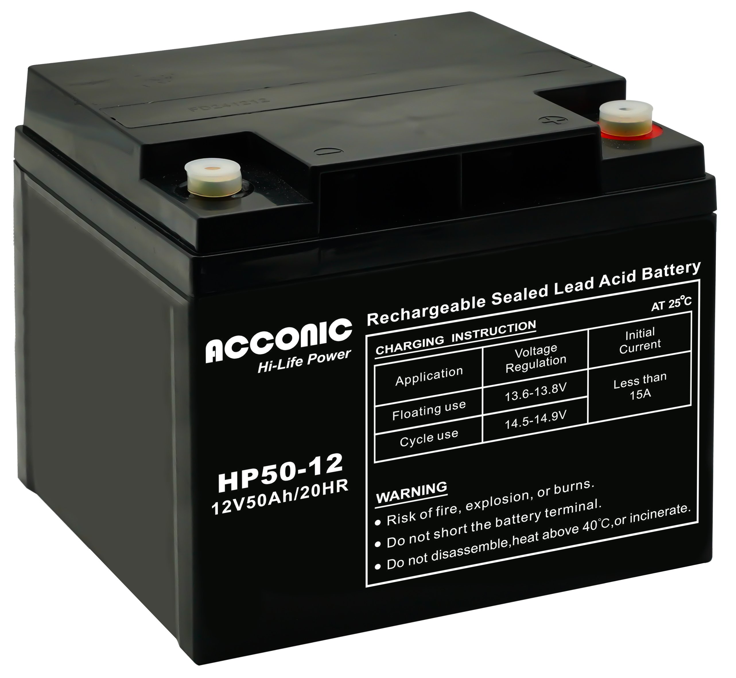 Acconic HP50-12 Hi-Life Power AGM 12V 50Ah Bleiakku