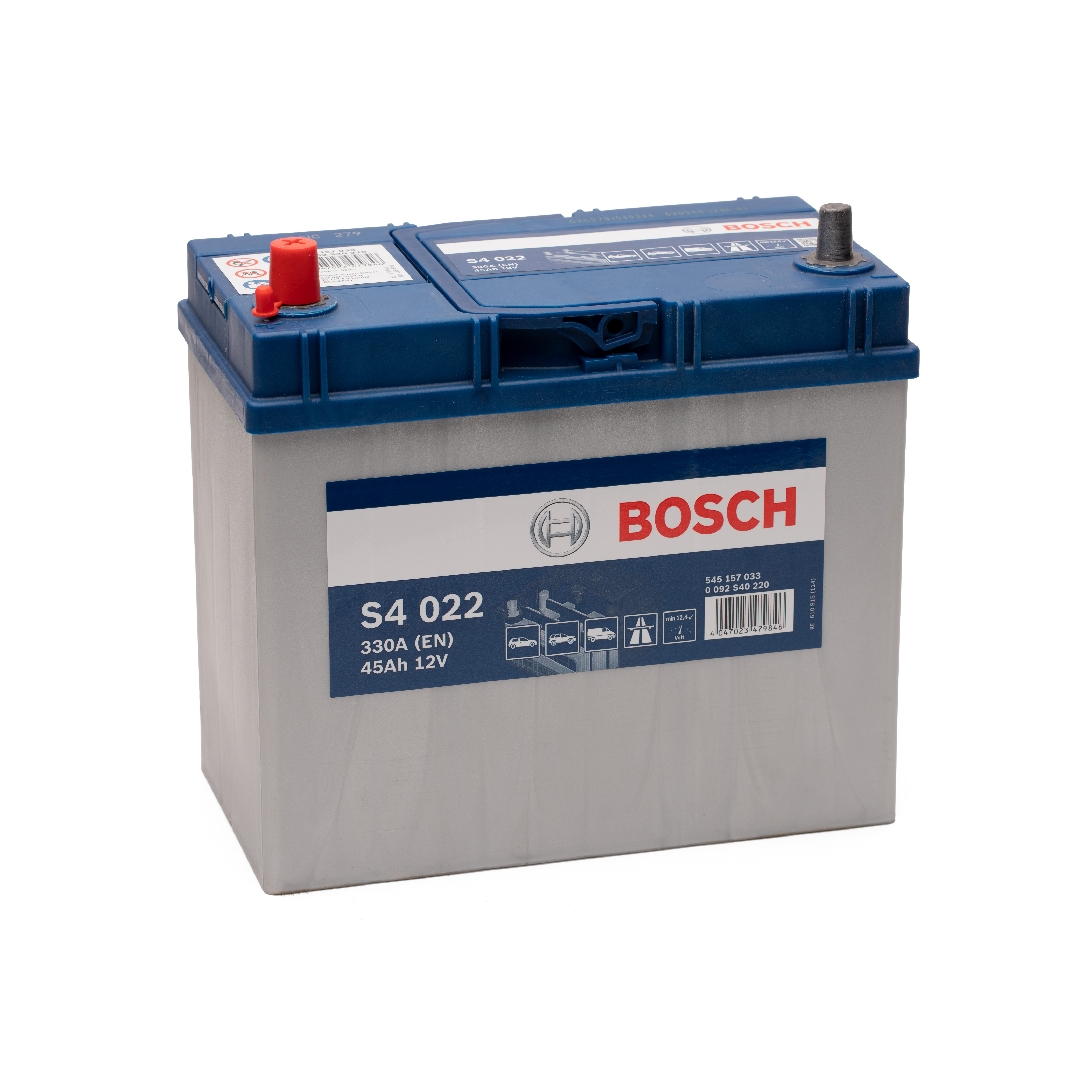 Bosch S4 022 45Ah Autobatterie 545 157 033