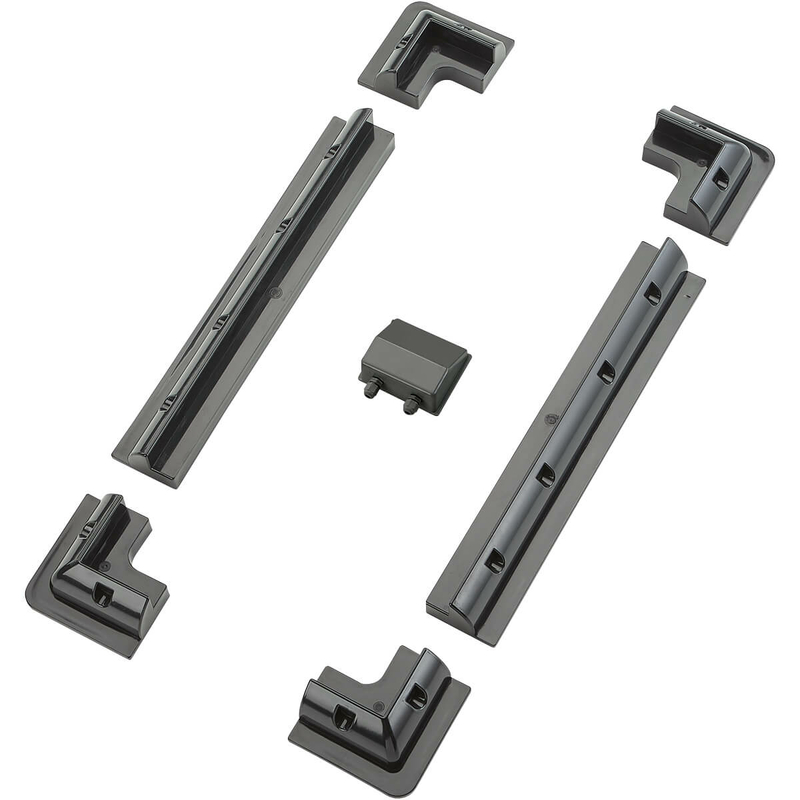 VOLTIMA 7-teiliges langes Befestigungs-Komplettset für Solarinstallation (Schwarz)