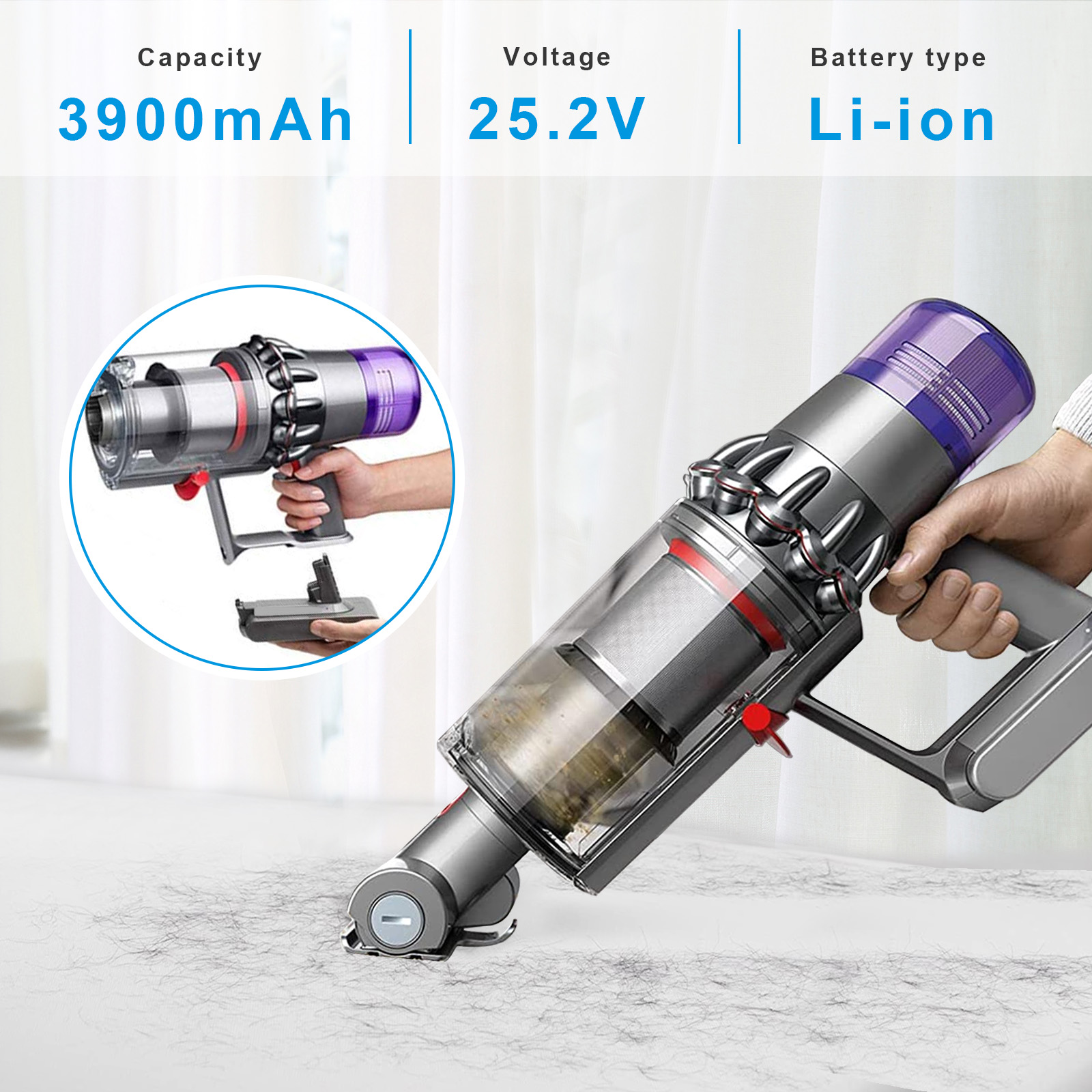 Acconic Akku 3900mAh für Dyson V11 Absolute V11 Complete V11 Fluffy 970343-05 (B-WARE) – Bild 6