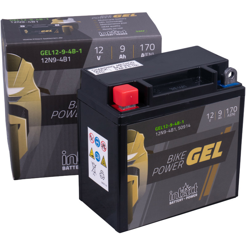 Intact GEL12-9-4B-1 Bike-Power GEL 9Ah Motorradbatterie (DIN 50914) 12N9-4B-1 – Bild 2