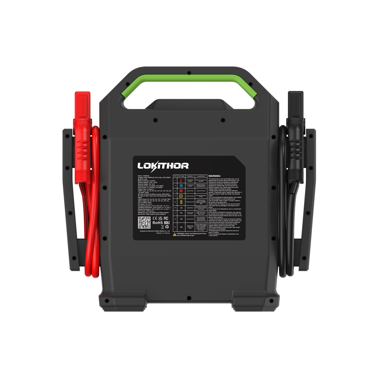 Lokithor J10000HD LiFePO₄ 12V/24V 256Wh 10000A Jump Starter Starthilfe – Bild 7