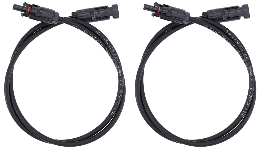 VOLTIMA Solar-Verlängerungskabel-Set 6 mm²  PV Stecker zu PV Stecker, schwarz